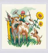 Riolis Summer in the Country #1828 9.06" x 9.06"/23 cm x 23 cm X Stich Kit 